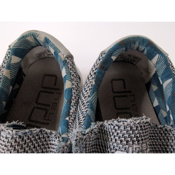 Hey Dude Wally Sox Slip On Shoe Loafer Mens 7 Ice Grey Lightweight Casual Beachy - Picture 7 of 9
